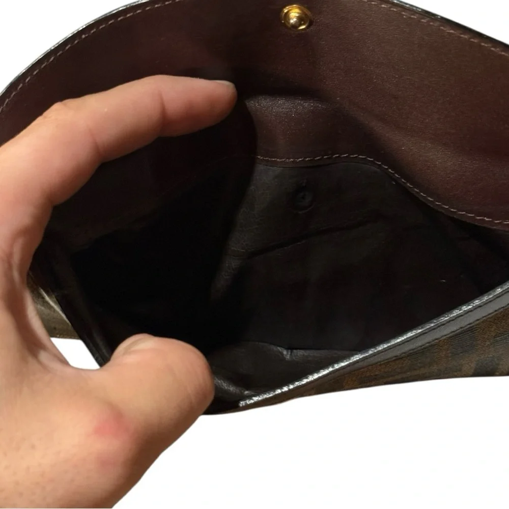 Fendi Vintage Zucca Monogram Canvas & Leather Clutch Wallet - Picture 4 of 15